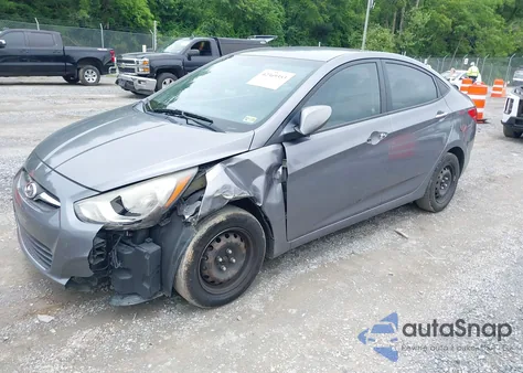 2013 Hyundai Accent Gls/Gs from USA, damaged, VIN KMHCT4AE6DU566065